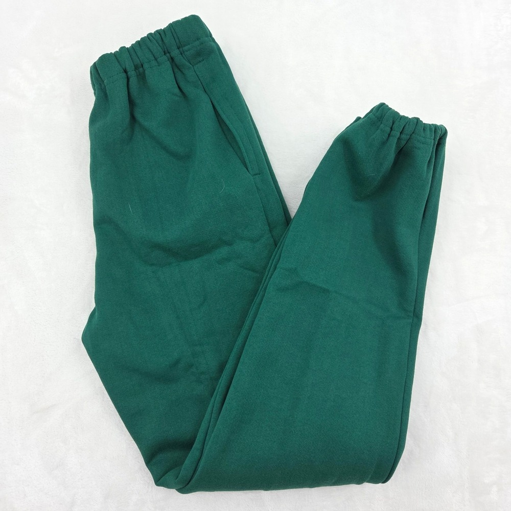 VTG Russell Sportswear Sweatpants Mens Med Green Elastic Cuffs USA Made EUC